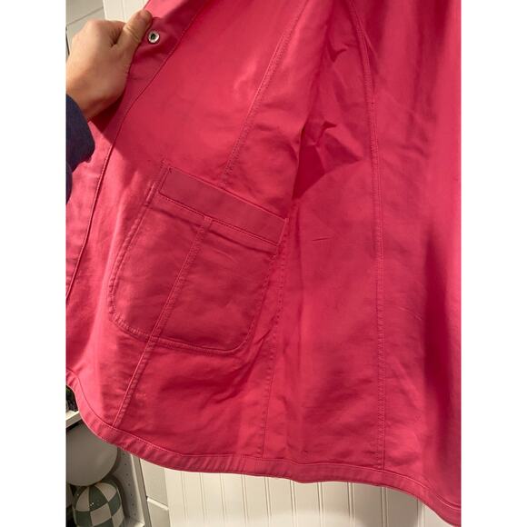 Isaac Mizrahi Reversible Jacket Sz 10 Pink Plaid Preppy Girlie - Picture 3 of 4